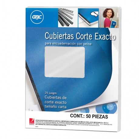 CUBIERTAS TIPO ACETATO GBC SB COLOR TRANSPARENTE PUNTOS DE ESPESOR 7 TAMAÑO CARTA 1 PAQUETE CON 50 PIEZAS - Envío Gratuito