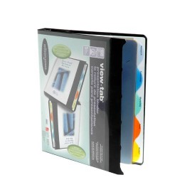 CARPETA DE VINIL PANORAMICA ARILLO EN D DE 0.5 PULGADAS COLOR NEGRA WILSON JONES VIEW TAB 1 PIEZA - Envío Gratuito