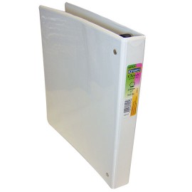 CARPETA DE VINIL PANORAMICA ARILLO EN O DE 1 PULGADA COLOR BLANCA KINERA 9101BL 1 PIEZA - Envío Gratuito