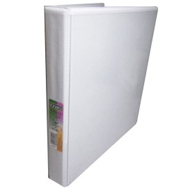 CARPETA DE VINIL PANORAMICA ARILLO EN D DE 1 PULGADA COLOR BLANCA KINERA 9111BL 1 PIEZA - Envío Gratuito
