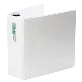 CARPETA DE VINIL PANORAMICA ARILLO EN D DE 3 PULGADAS COLOR BLANCA KINERA 9311BL 1 PIEZA - Envío Gratuito
