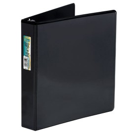 CARPETA DE VINIL PANORAMICA ARILLO EN O DE 1.5 PULGADAS COLOR NEGRA KINERA 9601NE 1 PIEZA - Envío Gratuito