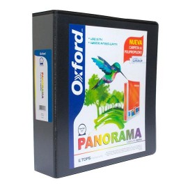 CARPETA DE VINIL PANORAMICA ARILLO EN O DE 2 PULGADAS COLOR NEGRA OXFORD PANORAMA 1 PIEZA - Envío Gratuito