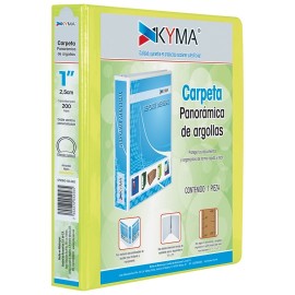 CARPETA DE VINIL PANORAMICA ARILLO EN O DE 1 PULGADA COLOR AMARILLO KYMA KYMA 1 PIEZA - Envío Gratuito
