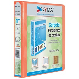 CARPETA DE VINIL PANORAMICA ARILLO EN O DE 1 PULGADA COLOR NARANJA KYMA KYMA 1 PIEZA - Envío Gratuito