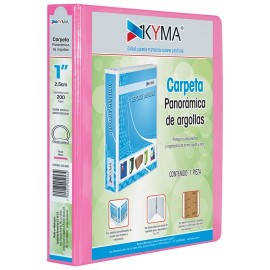 CARPETA DE VINIL COLOR ARILLO EN O DE 1 PULGADA COLOR ROSA KYMA KYMA 1 PIEZA - Envío Gratuito