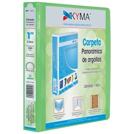 CARPETA DE VINIL COLOR ARILLO EN O DE 1 PULGADA COLOR VERDE KYMA KYMA 1 PIEZA - Envío Gratuito