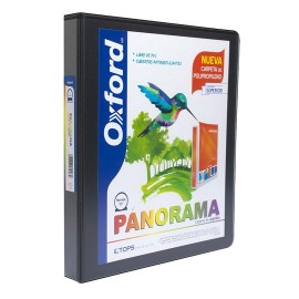 CARPETA DE VINIL PANORAMICA ARILLO EN O DE 1 PULGADA COLOR NEGRO OXFORD PANORAMA 1 PIEZA - Envío Gratuito