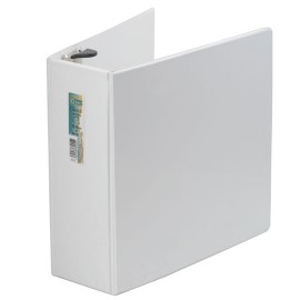 CARPETA DE VINIL PANORAMICA ARILLO EN D DE 4 PULGADAS COLOR BLANCA KINERA 9411BL 1 PIEZA - Envío Gratuito