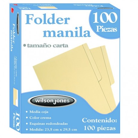 FOLDER DE PAPEL TAMAÑO CARTA ACCO WILSON JONES P3442 TIPO 1/2 CEJA COLOR CREMA 1 PIEZA - Envío Gratuito