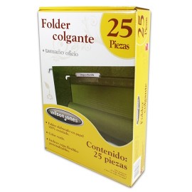 FOLDER DE PAPEL TAMAÑO OFICIO ACCO WILSON JONES P3631 TIPO COLGANTE COLOR VERDE 1 PIEZA - Envío Gratuito