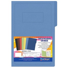 FOLDER DE PAPEL TAMAÑO OFICIO KYMA KYMA PTOAZC TIPO CARPETA COLOR AZUL CLARO 1 PQ C/3 PZS - Envío Gratuito