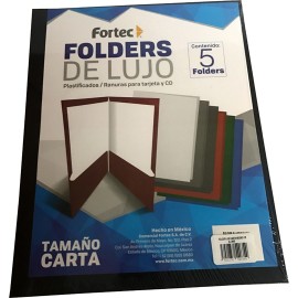 Folder laminado cta color negro c/5 - Envío Gratuito