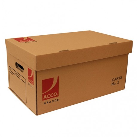 CAJA PARA ARCHIVO TAMAÑO CARTA ACCO DE CARTON DE 48 X 31 X 25 CM 1 PIEZA - Envío Gratuito