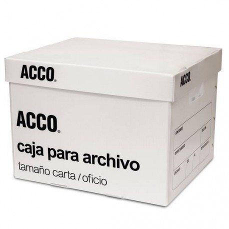 CAJA PARA ARCHIVO TAMAÑO CARTA / OFICIO ACCO DE PLASTICO DE 31 X 38 X 25 CM 1 PIEZA - Envío Gratuito