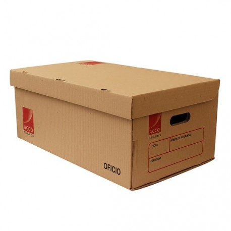 CAJA PARA ARCHIVO TAMAÑO OFICIO ACCO DE CARTON DE 63 X 36 X 26 CM 1 PIEZA - Envío Gratuito