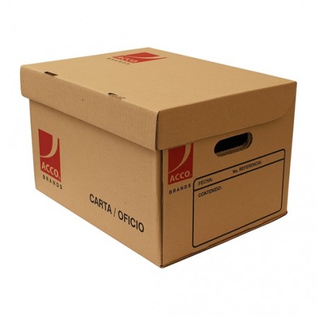 CAJA PARA ARCHIVO TAMAÑO CARTA / OFICIO ACCO DE CARTON DE 41 X 31 X 26 CM 1 PIEZA - Envío Gratuito