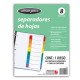 SEPARADOR WILSON JONES P2456 TAMAÑO CARTA CON 8 DIVISIONES DE PAPEL CON CEJAS MULTICOLOR 1 JUEGO - Envío Gratuito