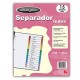 SEPARADOR WILSON JONES P1365 TAMAÑO CARTA CON 15 DIVISIONES DE PAPEL CON CEJAS MULTICOLOR 1 JUEGO - Envío Gratuito