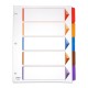 SEPARADOR OXFORD 200050 TAMAÑO CARTA CON 5 DIVISIONES DE PAPEL CON CEJAS MULTICOLOR 1 JUEGO - Envío Gratuito