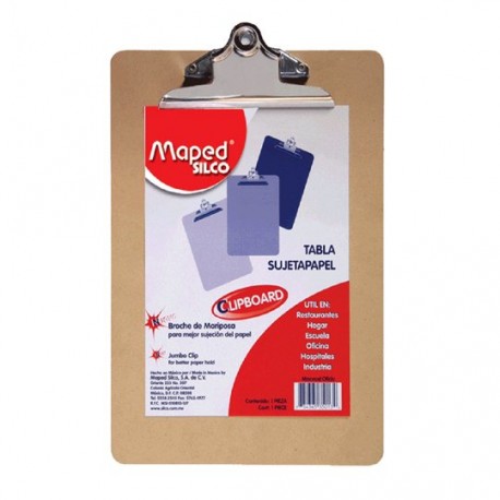 TABLA SUJETAPAPEL MAPED M35012 TAMAÑO CARTA DE PLASTICO CON BROCHE METALICO 1 PIEZA - Envío Gratuito