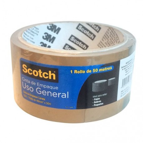 CINTA ADHESIVA DE EMPAQUE CANELA SCOTCH 360C DE 48 MM X 50 M 1 PZA - Envío Gratuito