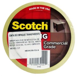 CINTA ADHESIVA DE EMPAQUE TRANSPARENTE SCOTCH 3750 DE 48 MM X 50 M 1 PZA - Envío Gratuito