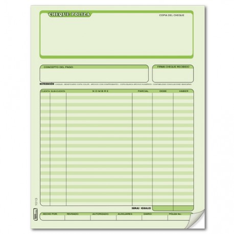 Póliza de cheque printaform carta - Envío Gratuito