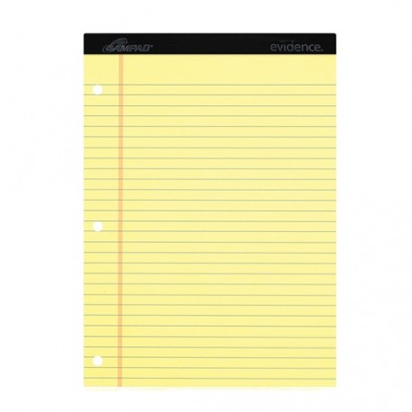 BLOCK DE RAYA OXFORD COLOR AMARILLO TAMAÑO CARTA DE 50 HOJAS - Envío Gratuito