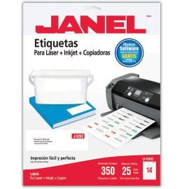 ETIQUETAS BLANCAS JANEL J-5262 DE 3.4X10.2 CM 1 PAQUETE - Envío Gratuito