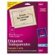 ETIQUETAS TAMAÑO CARTA TRANSPARENTES AVERY 8665 DE 21.6X27.9 CM 1 PAQUETE - Envío Gratuito