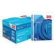 CAJA DE PAPEL BOND BLANCO CARTA SCRIBE AZUL GRAMAJE 75 GRS BLANCURA 97 PORCIENTO 8.5 X 11 PULGADAS 10 PAQUETES CON 500 HOJAS - E