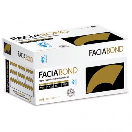 CAJA DE PAPEL BOND CON 3 PERFORACIONES BLANCO CARTA COPAMEX FACIA BOND GRAMAJE 75 GRS BLANCURA 99 PORCIENTO 8.5 X 11 PULGADAS - 