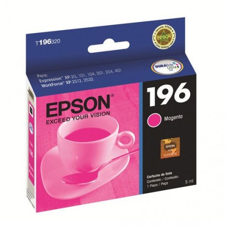 TINTA EPSON T196320-AL 196 COLOR MAGENTA - Envío Gratuito