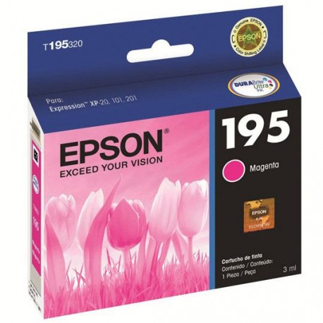 TINTA EPSON T195320-AL 195 COLOR MAGENTA - Envío Gratuito