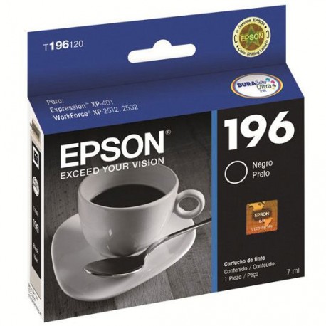 TINTA EPSON T196120-AL 196 COLOR NEGRO - Envío Gratuito