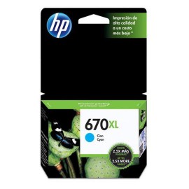 TINTA HP CZ118AL 670XL COLOR CYAN - Envío Gratuito