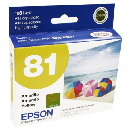 TINTA EPSON T081420 81 COLOR AMARILLO - Envío Gratuito