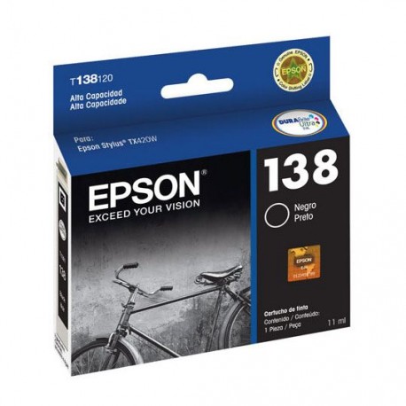 TINTA EPSON T138120 138 COLOR NEGRO - Envío Gratuito