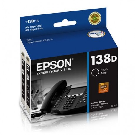 TINTA EPSON T138126-AL 138 COLOR NEGRO - Envío Gratuito