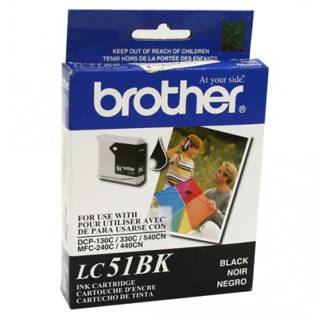 TINTA BROTHER LC51BK LC51BK COLOR NEGRO - Envío Gratuito