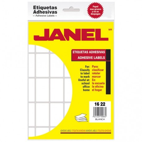 ETIQUETAS BLANCAS JANEL NO. 2 DE 16 X 22 MM 1 PAQUETE - Envío Gratuito