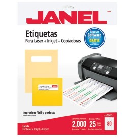 ETIQUETAS BLANCAS JANEL J-5267 DE 1.3X4.5 CM 1 PAQUETE - Envío Gratuito