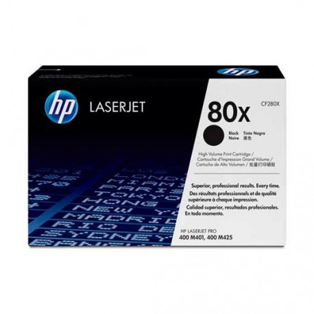 TONER HP 80X CF280X COLOR NEGRO - Envío Gratuito