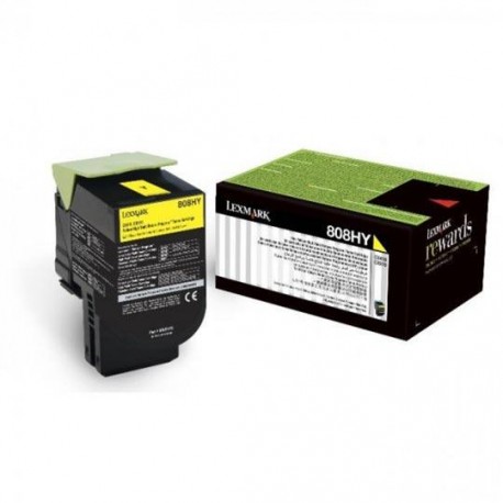 TONER LEXMARK 808HY 80C8HY0 COLOR AMARILLO - Envío Gratuito