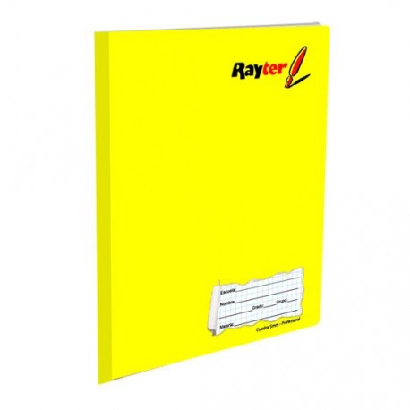 CUADERNO COLEGIAL CUADRO CHICO RAYTER DE 100 HOJAS PASTA CARTULINA TIPO COSIDO 1 PIEZA - Envío Gratuito