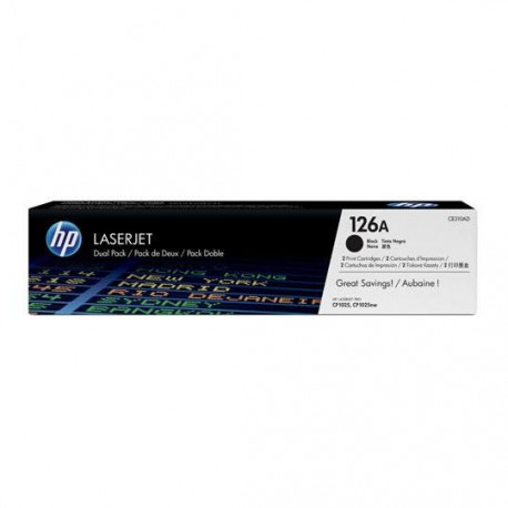 TONER DUAL PACK HP 126A CE310AD COLOR NEGRO - Envío Gratuito