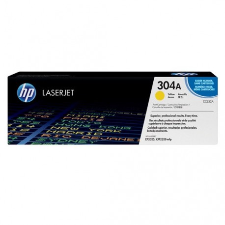 TONER HP 304A CC532A COLOR AMARILLO - Envío Gratuito