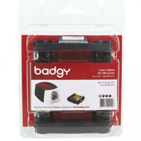 CINTA DE IMPRESION BADGY R100C COLOR YMCKO - Envío Gratuito