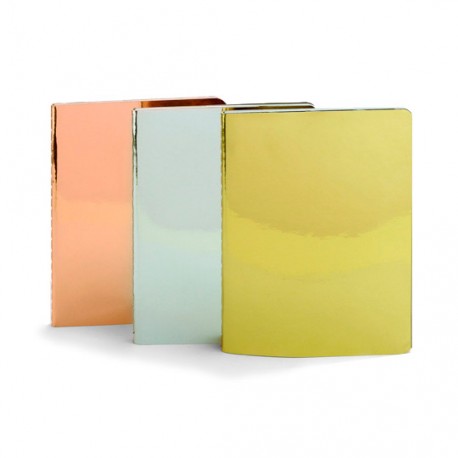 CUADERNO MINI BOOK BLANCO JUST MUSTARD DE 100 HOJAS DURA TIPO ENGRAPADO 3 PIEZAS - Envío Gratuito